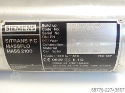 Siemens SITRANS F C MASSFLOW MASS 2100 FDK: 083L2551 SN:200271N284