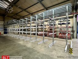 ca. 18,45 lfm Kragarmregal Doppelseitig H:400 cm 500 Kg/Arm