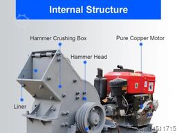 Hammer crusher /Hammer mill limestone, coal gangue,concrete crusher