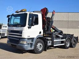 DAF CF 410 +Hooklift Palift 18t. and HMF crane