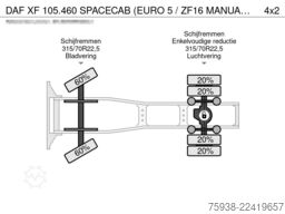 DAF XF 105.460 SPACECAB (EURO 5 / ZF16 MANUAL GEARB...