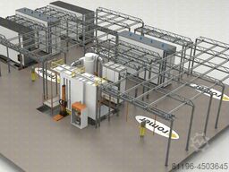 ROMER-Lakiernie-automatyczne,hybrydowe Power&free, poprzeczny krzyżowy,łańcuch