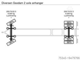 Diversen Gsodam 2 axle anhanger