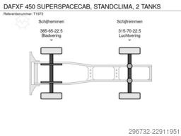 DAF XF 450 SUPERSPACECAB, STANDCLIMA, 2 TANKS