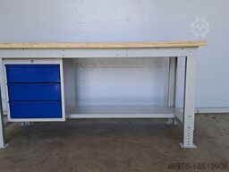 Werkbank Arbeitstisch Schubladenschrank Breite: ca. 1.725 mm Tiefe: ca. 750 mm