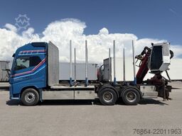 VOLVO FH 16 750 6X4R HOLZTRANSPORTER MIT PENZ 12Z KRAN, RETARDER