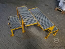 Maschinentritt Stahltreppe Stahltreppen Bautreppe / Höhe: ca. 515 mm