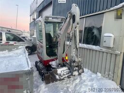 Takeuchi TB216 mini digger w/ 3 buckets. See hours! WATCH V