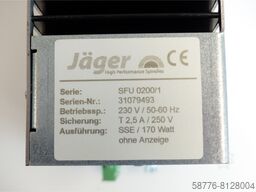 Jäger SFU 0200/1 Frequenzumrichter SN:31079493 - ! -