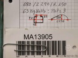 Helm Breite 80 mm  Länge 2290 mm