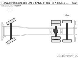 Renault Premium 380 DXI + FASSI F 165-- 2 X EXT. + REMO...