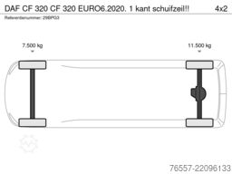DAF CF 320 CF320.18    4 tons laadklep. 1 KANT SCHU...