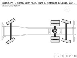 Scania P410 18500 Liter ADR, Euro 6, Retarder, Stuuras...