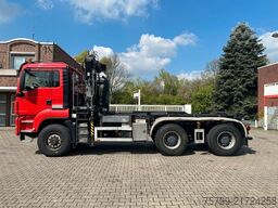 MAN 32.400 Abroller +HMF Kran +Greifer +Lenkachse