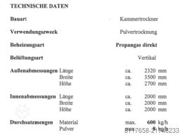 Wieland WA-TR-GB Pulvertrocknungsofen