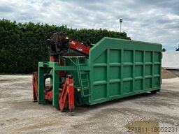 CONTAINER SCARRABILE USATO A CIELO APERTO + GRU