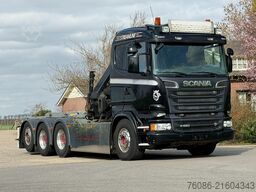 Scania R580 V8 8x4 !!TRIPLE HIAB 24 TM CRANE!!CONTAINE...