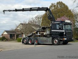 Scania R580 V8 8x4 !!TRIPLE HIAB 24 TM CRANE!!CONTAINE...