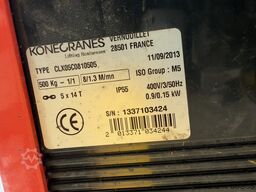 Konecranes Säulenschwenkkran 7,5 x 6 m. 500 kg.