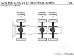 MAN TGS 40.480 BB SA Tractor Head (13 units)