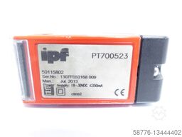 IPF ipf PT700523 / 50115802 Laser Sensor SN: 13070501 68 009