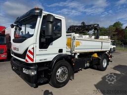 IVECO EuroCargo 180 E 28 KIPPER Kran HIAB 108ES-3*FUNK