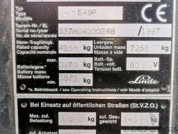 Linde E48P Elektro-Gabelstapler 4,1 t