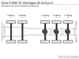 Ginaf X 5350 TS 10x6 Kipper 26 m3 Euro 5