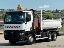 RENAULT C 380* KIPPER 5,20 m* KRAN/FUNK * 6x4 * TOP
