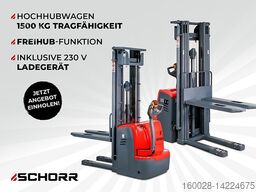 SCHORR Hochhubwagen Elektro Pro 1500kg 4,5m/5m