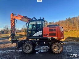 Hitachi ZX140W-5B wheeled excavator with rototilt, 3 bucke