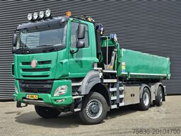 DAF TATRA T158/II 6X6 / HMF Z CRANE + 2 SIDE TIPPER