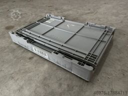 100x Klappkiste Faltkiste Faltbox 600x400x400mm, grau