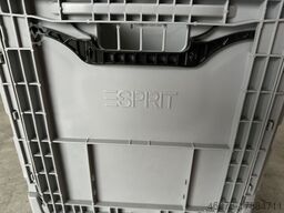 100x Klappkiste Faltkiste Faltbox 600x400x400mm, grau