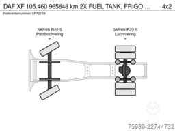 DAF XF 105.460 965848 km  2X FUEL TANK, FRIGO