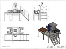 Two-shaft shredder for aluminum RS-8A