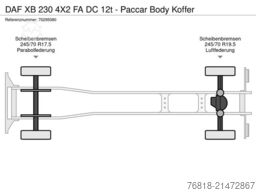DAF XB 230 4X2 FA DC 12t - Paccar Body Koffer