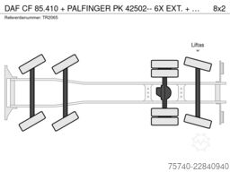 DAF CF 85.410 + PALFINGER PK 42502-- 6X EXT. + REMO...