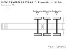 D-TEC FLEXITRAILER FT-LS-S / 3x Extendable / 1x Lift ...