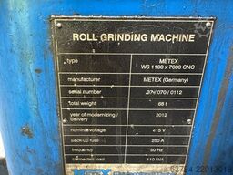 Hercules WS1100 x 7000 CNC roll grinder