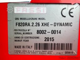 Scania R520 R 520 8x2 Fassi F820RA.2.26 XHE-Dynamic + JIB