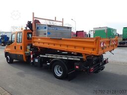 IVECO 70 C 18 DoKa/Kipper/Palfinger Kran/Greifer/2xAHK