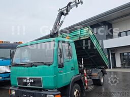 MAN 8.174 / E3 / Kipper Kran Greifer / 2X AHK