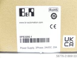 B&R BR 0PS3200.1 / PS3200 Power Supply SN: AF651013647 -!-