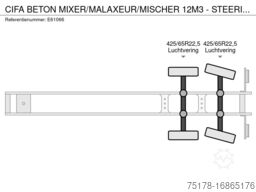 CIFA BETON MIXER/MALAXEUR/MISCHER 12M3 - STEERING AXLE