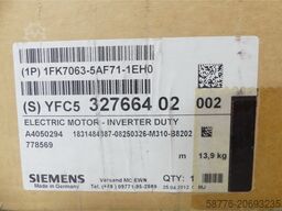 Siemens 1FK7063-5AF71-1EH0 Motor SN: YFC532766402002 --