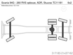 Scania 94G - 260 RVS opbouw, ADR, Stuuras