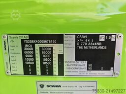 Scania S770 6x4 / FULL AIR / RETARDER