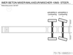 IMER BETON MIXER/MALAXEUR/MISCHER-10M3- STEERING AXLE