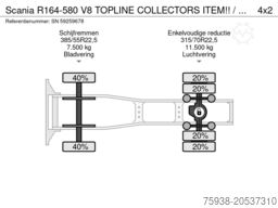 Scania R164-580 V8 TOPLINE COLLECTORS ITEM!! / APK 10-...